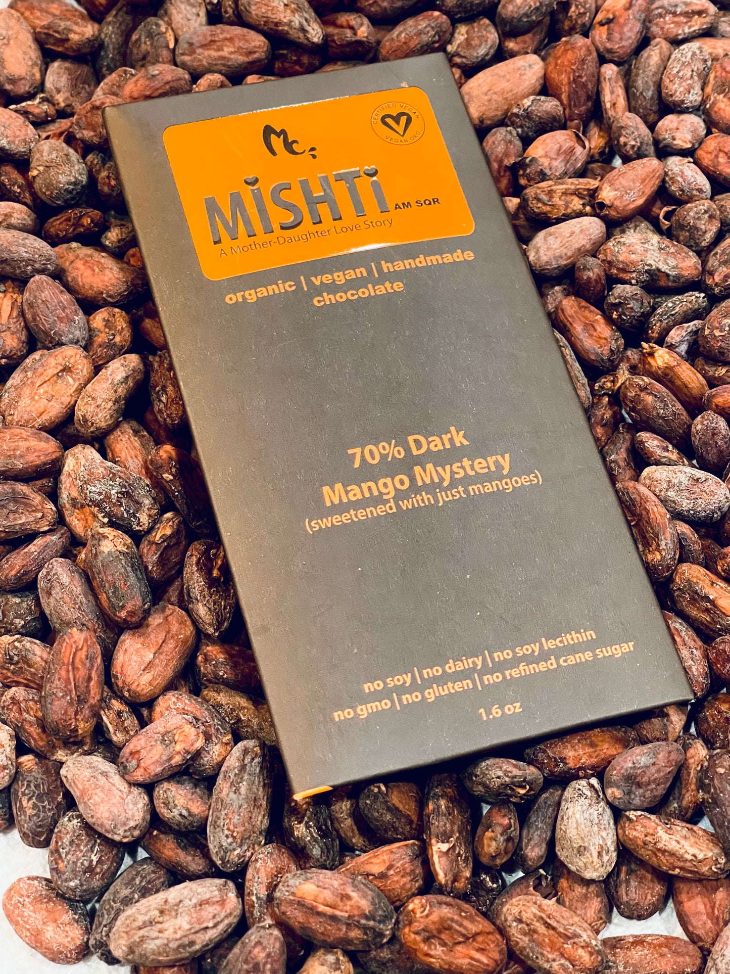 Mango Mystery - 70% Dark chocolate with mango - No sugar, no sweetner