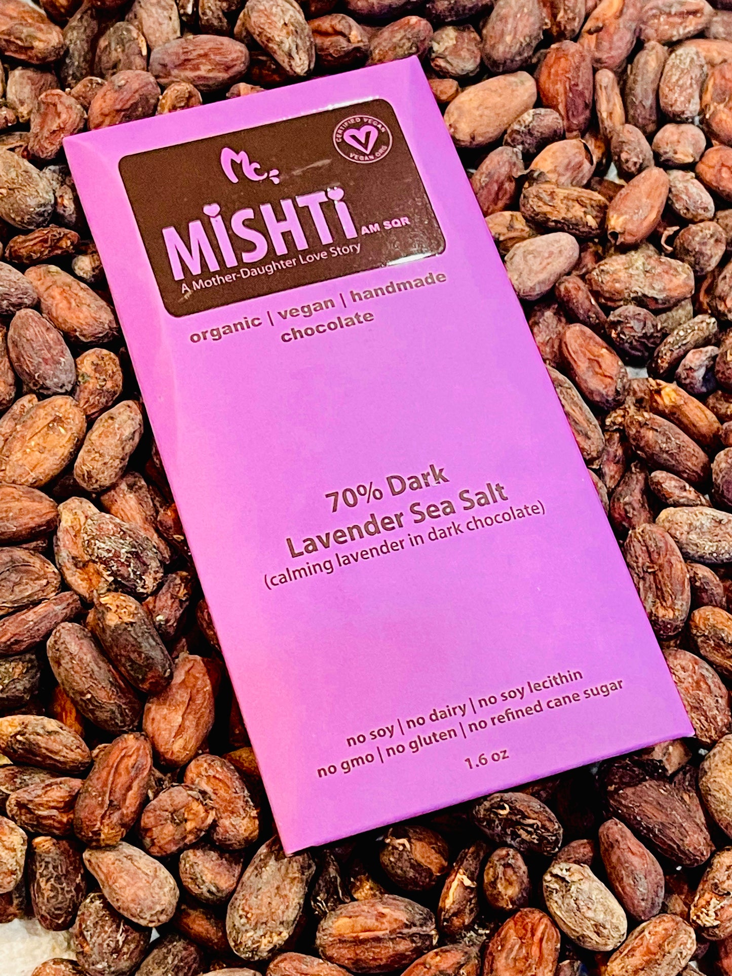 Dark Lavender Sea Salt - 70% chocolate with Lavender & sea salt