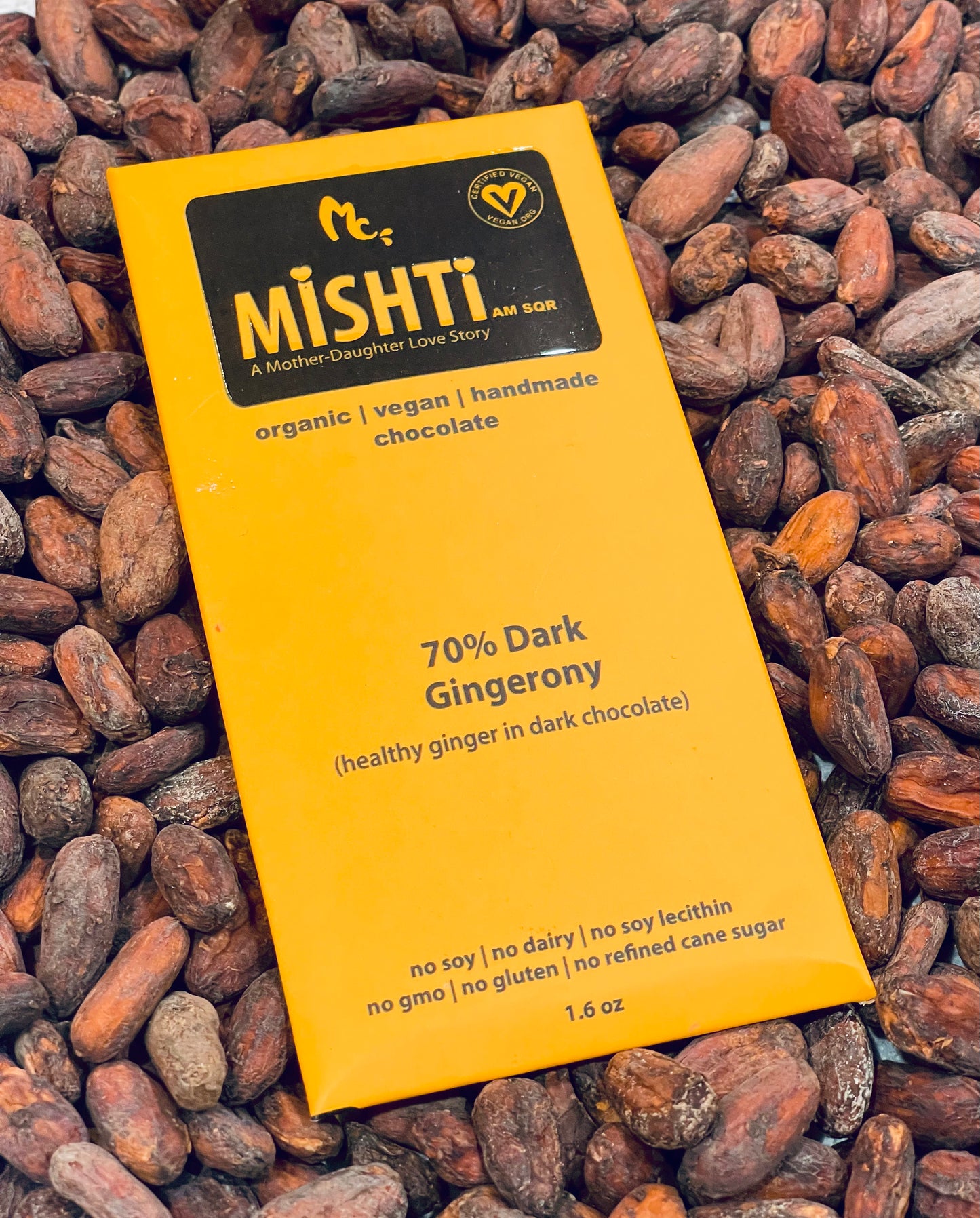 Gingerony - 70% dark chocolate with ginger chunks