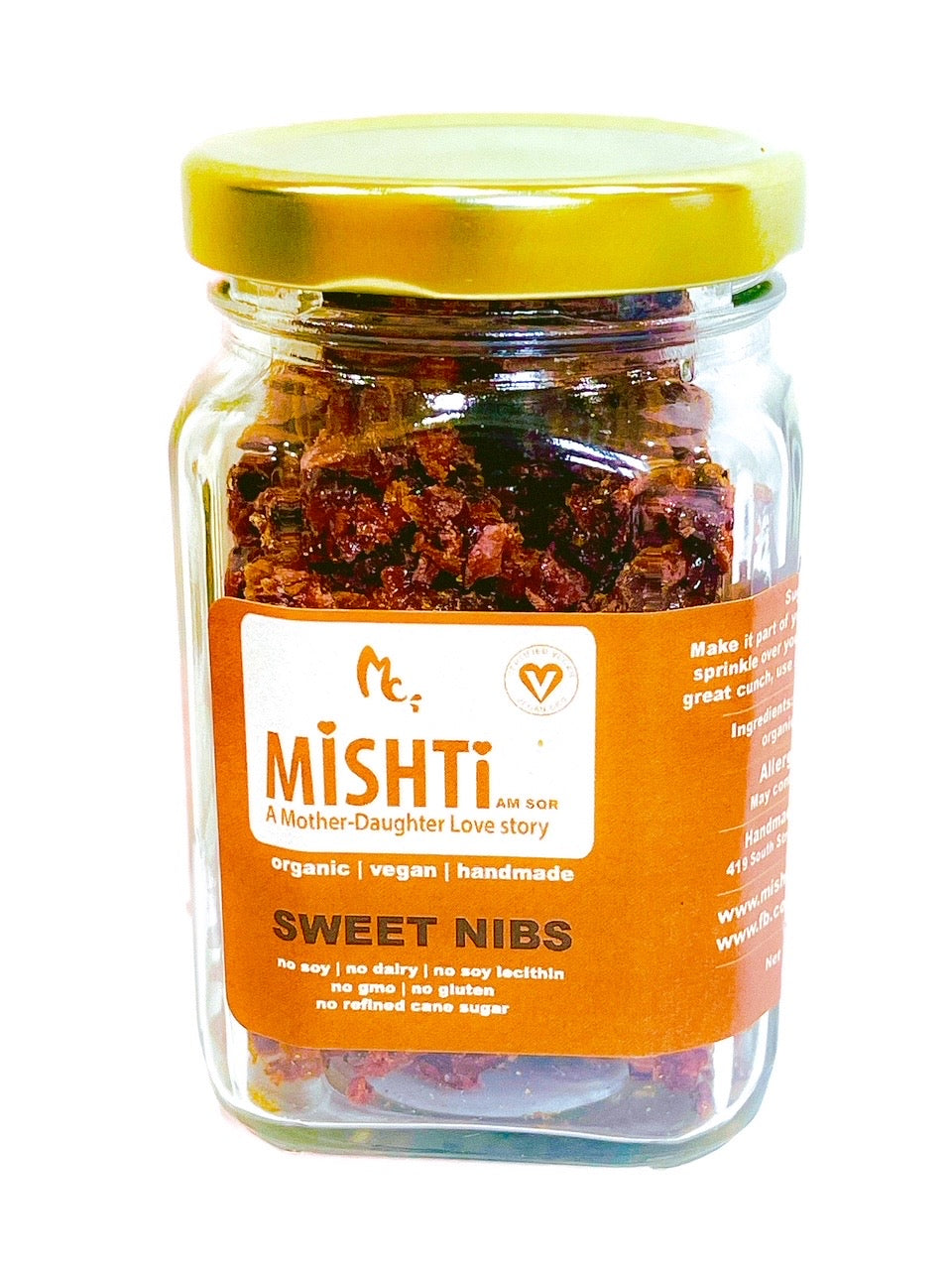 Sweet Nibs - roasted cacao nibs with caramelized coconut sugar