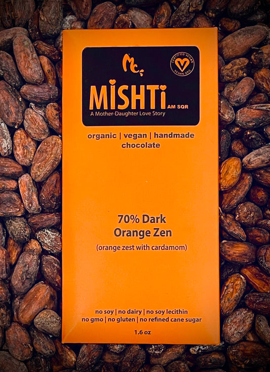 Orange Zen - 70% Dark chocolate with Orange Zest